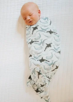 Copper Pearl Knit Swaddle Blanket - Kai