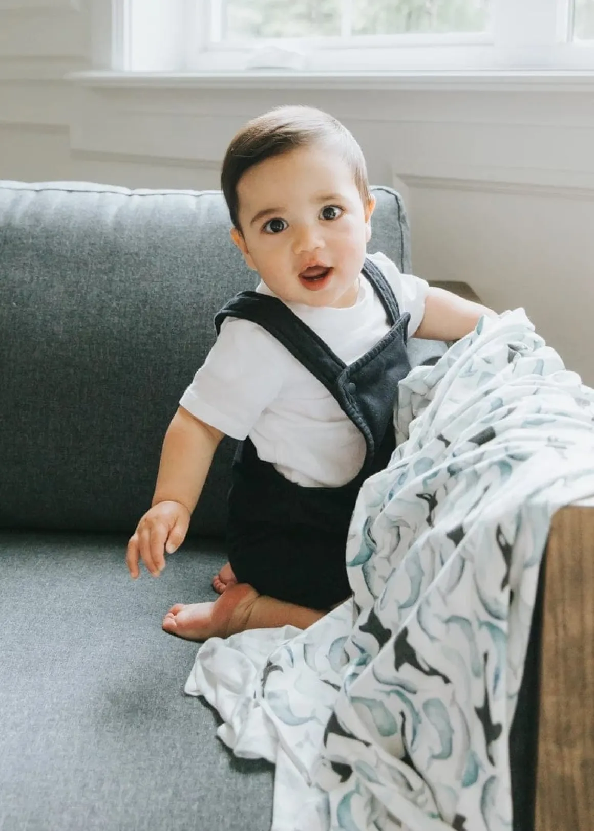 Copper Pearl Knit Swaddle Blanket - Kai