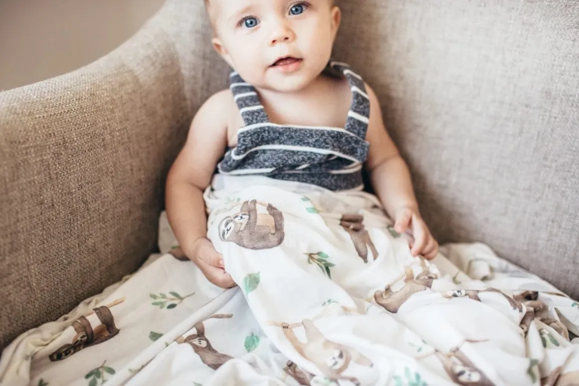 Copper Pearl Knit Swaddle Blanket - Noah