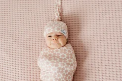 Copper Pearl Knit Swaddle Blanket - Star