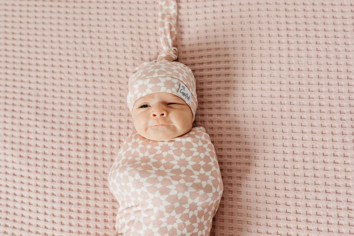Copper Pearl Knit Swaddle Blanket - Star