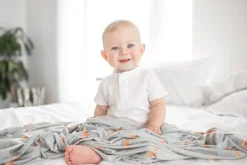 Copper Pearl Knit Swaddle Blanket - Swift