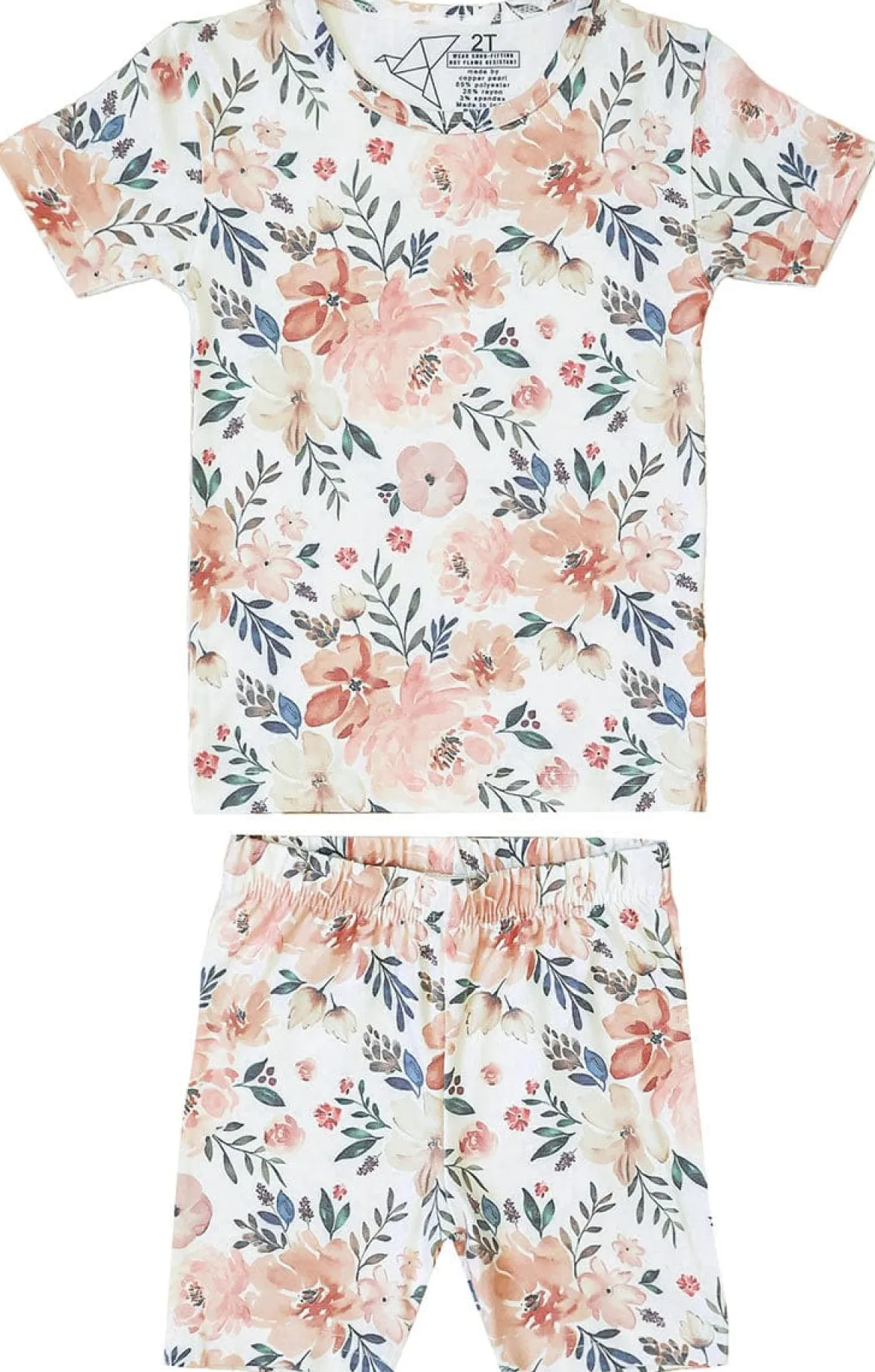 Copper Pearl 2 Piece Short Sleeve Pajamas - Autumn, 12M