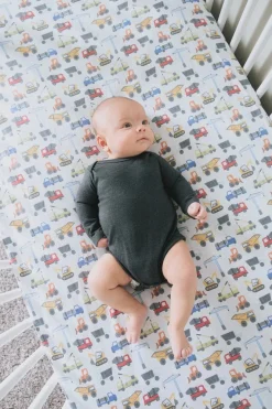 Copper Pearl Premium Fitted Crib Sheet - Diesel