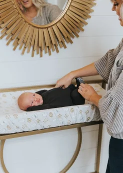 Copper Pearl Premium Knit Diaper Changing Pad Cover - Chip