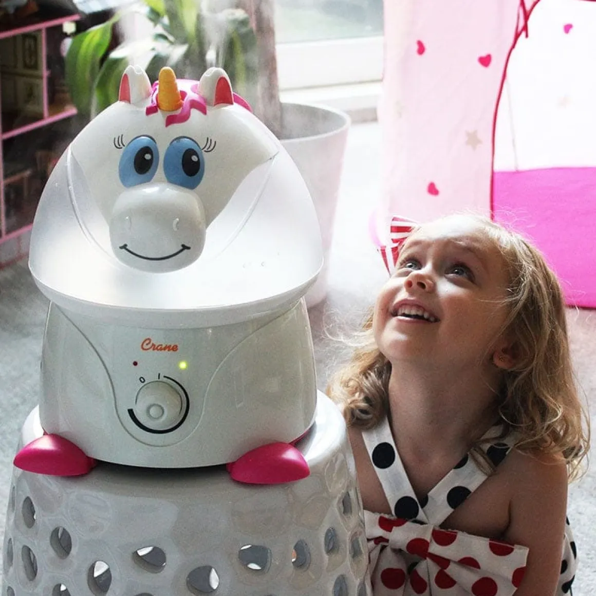 Crane Adorable Ultrasonic Cool Mist Humidifier - Unicorn