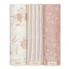 Crane Baby Violet Floral 100% Cotton Muslin Swaddle Blankets (Set of 3)