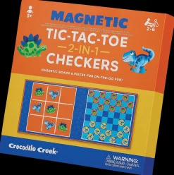 Crocodile Creek Magnetic Tic Tac Toe & Checkers - Dino