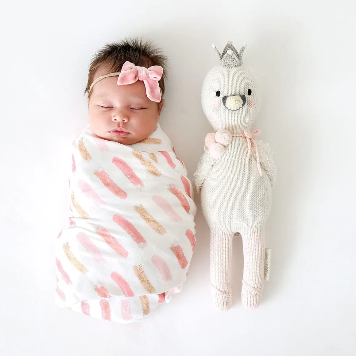 Cuddle+Kind Hand Knit Doll - Mini Harlow the Swan, 13"
