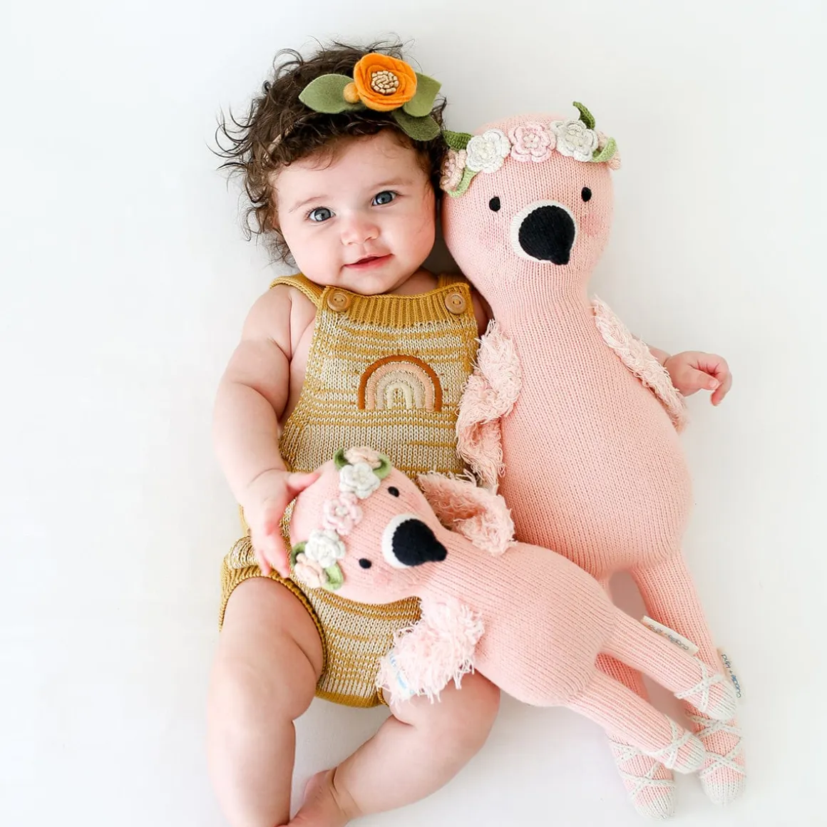 Cuddle+Kind Hand Knit Doll - Mini Penelope the Flamingo, 13"