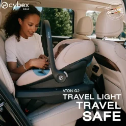 Cybex Aton G2 Infant Car Seat with Load Leg Base - Almond Beige