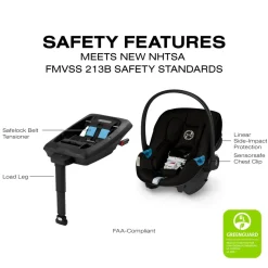 Cybex Aton G2 Infant Car Seat with Load Leg Base - Moon Black