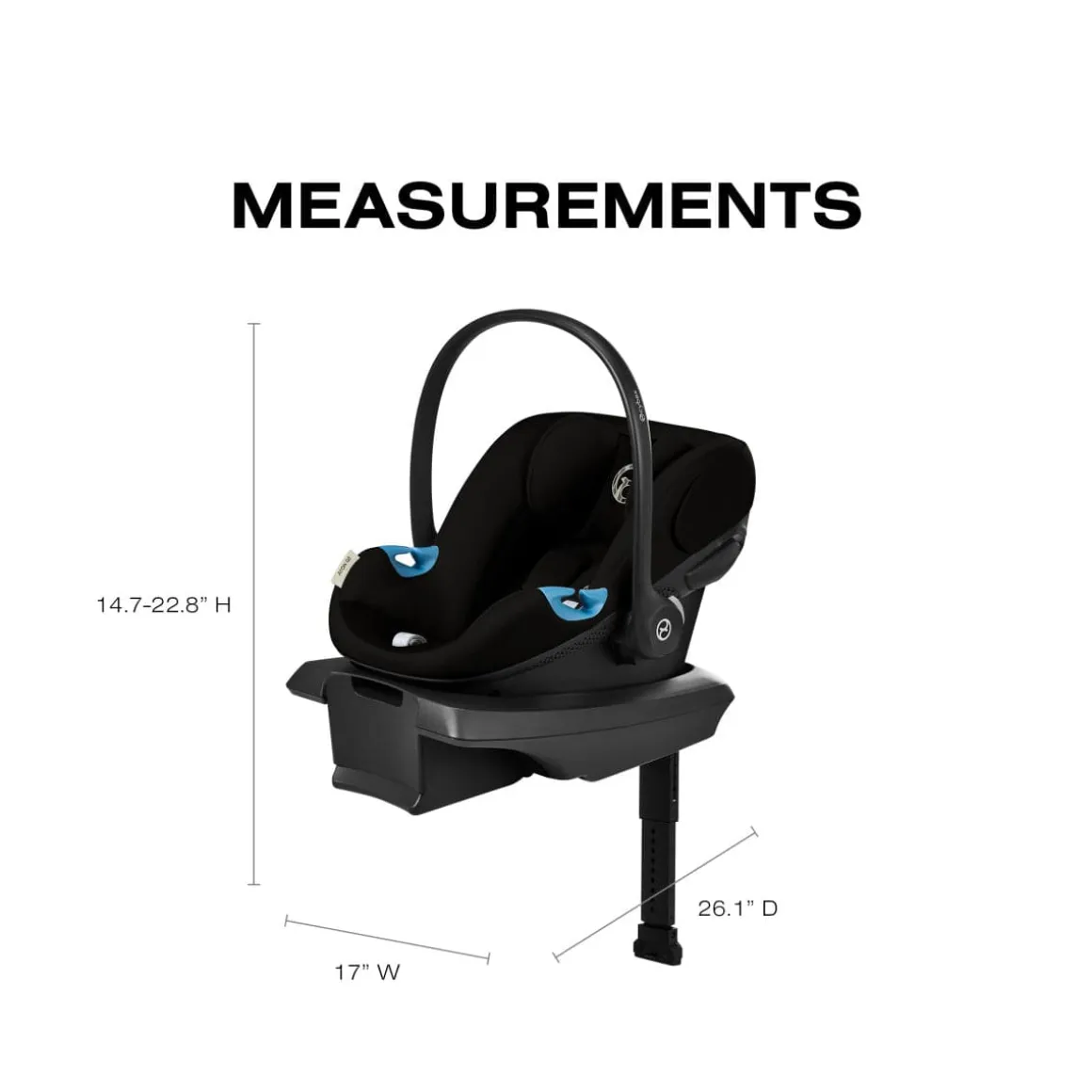 Cybex Aton G2 Infant Car Seat with Load Leg Base - Moon Black