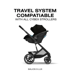 Cybex Aton G2 Swivel Infant Car Seat with Load Leg Base - Moon Black