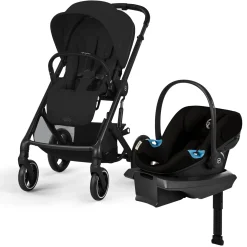 Cybex Balios S Lux + Aton G2 Travel System Bundle - Moon Black