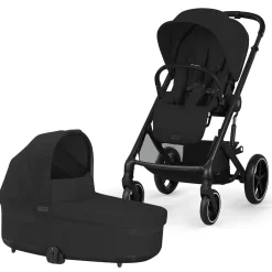 Cybex Balios S Lux Stroller + Cot Bundle - Moon Black