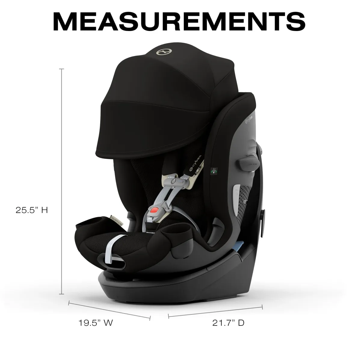 Cybex Callisto G 360 Rotating All-in-One Convertible Car Seat - Moon Black