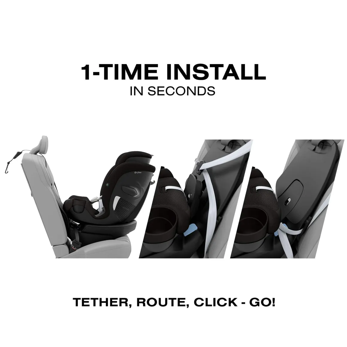 Cybex Callisto G 360 Rotating All-in-One Convertible Car Seat - Moon Black