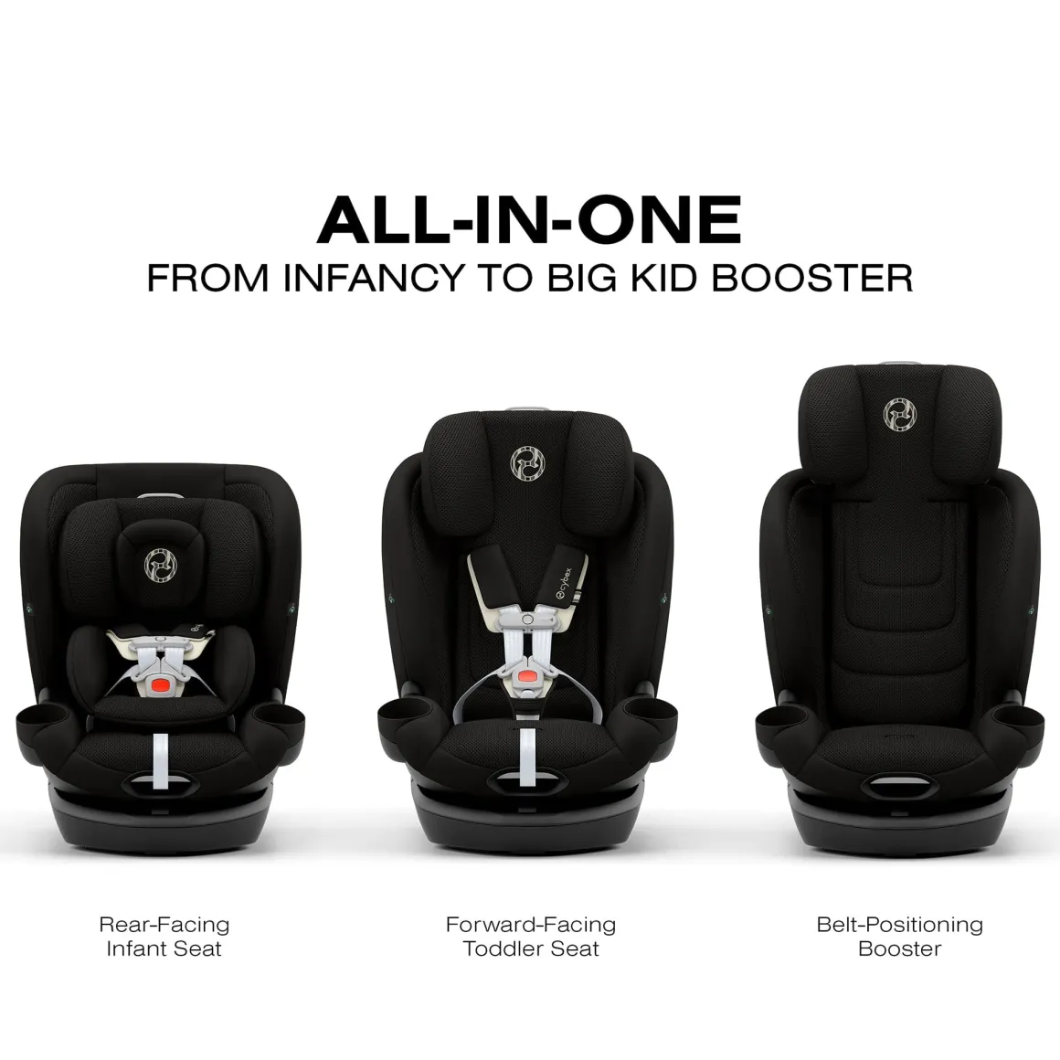 Cybex Callisto G 360 Rotating All-in-One Convertible Car Seat - Moon Black