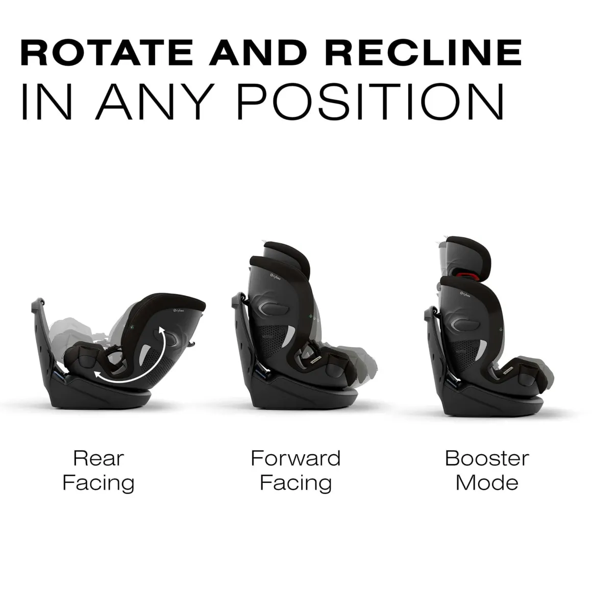 Cybex Callisto G 360 Rotating All-in-One Convertible Car Seat - Nightfall Black