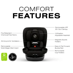 Cybex Callisto G 360 Rotating All-in-One Convertible Car Seat - Nightfall Black