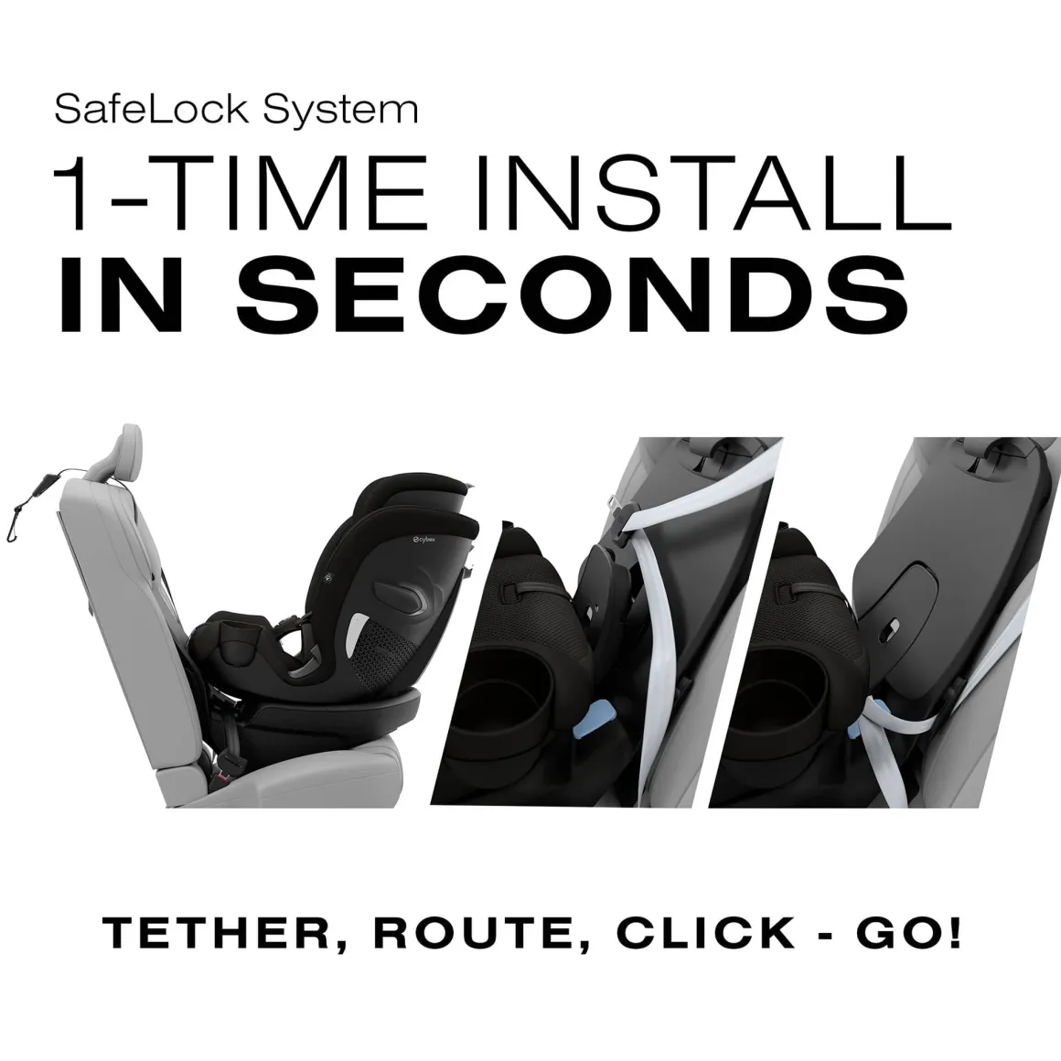 Cybex Callisto G 360 Rotating All-in-One Convertible Car Seat - Nightfall Black