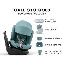 Cybex Callisto G 360 Rotating All-in-One Convertible Car Seat - Stormy Blue
