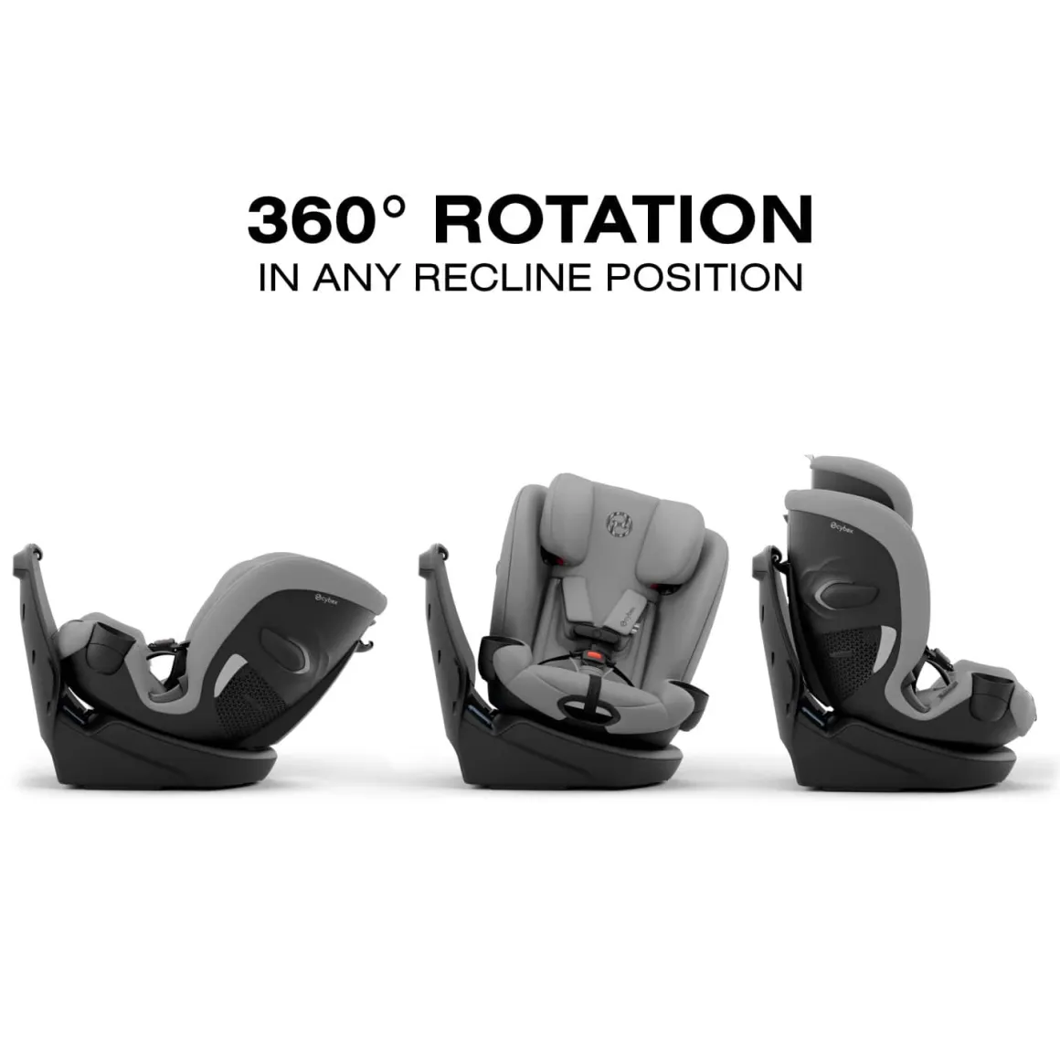 Cybex Callisto G 360 SELECT Rotating All-in-One Convertible Car Seat + Canopy Bundle - Grey