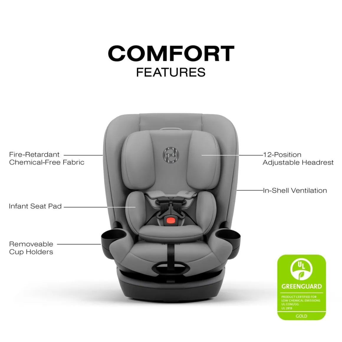 Cybex Callisto G 360 SELECT Rotating All-in-One Convertible Car Seat + Canopy Bundle - Grey