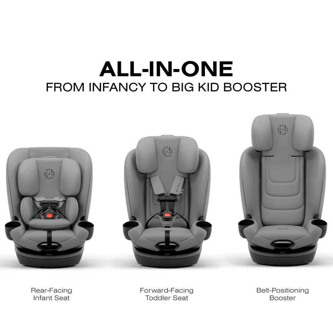 Cybex Callisto G 360 SELECT Rotating All-in-One Convertible Car Seat + Canopy Bundle - Grey