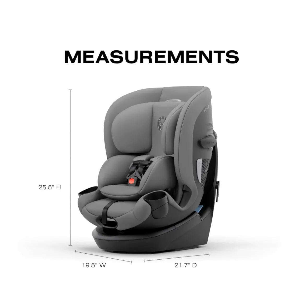 Cybex Callisto G 360 SELECT Rotating All-in-One Convertible Car Seat + Canopy Bundle - Grey