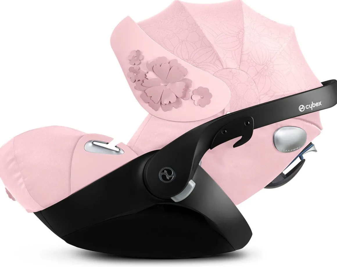 Cybex Cloud Q Sensorsafe Reclining Infant Car Seat - Simply Flowers - Pale Blush