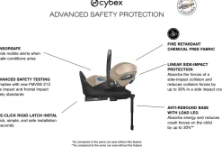 Cybex Cloud T SensorSafe Infant Car Seat - Cozy Beige