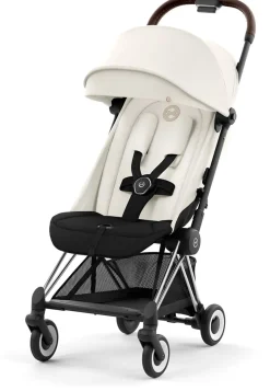 Cybex COYA Compact Stroller - Chrome / Dark Brown / Off White
