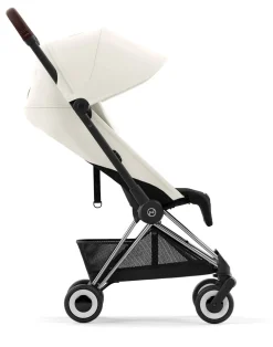 Cybex COYA Compact Stroller - Chrome / Dark Brown / Off White