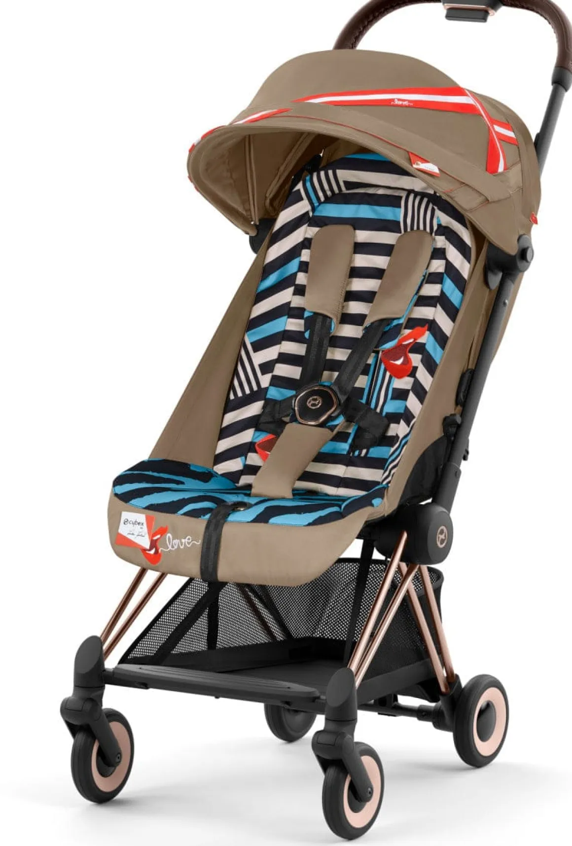 Cybex COYA Compact Stroller - KK One Love / Rose Gold