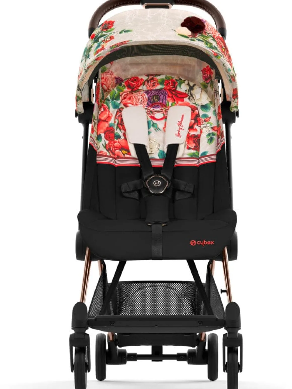 Cybex COYA Compact Stroller - Spring Blossom - Light Beige