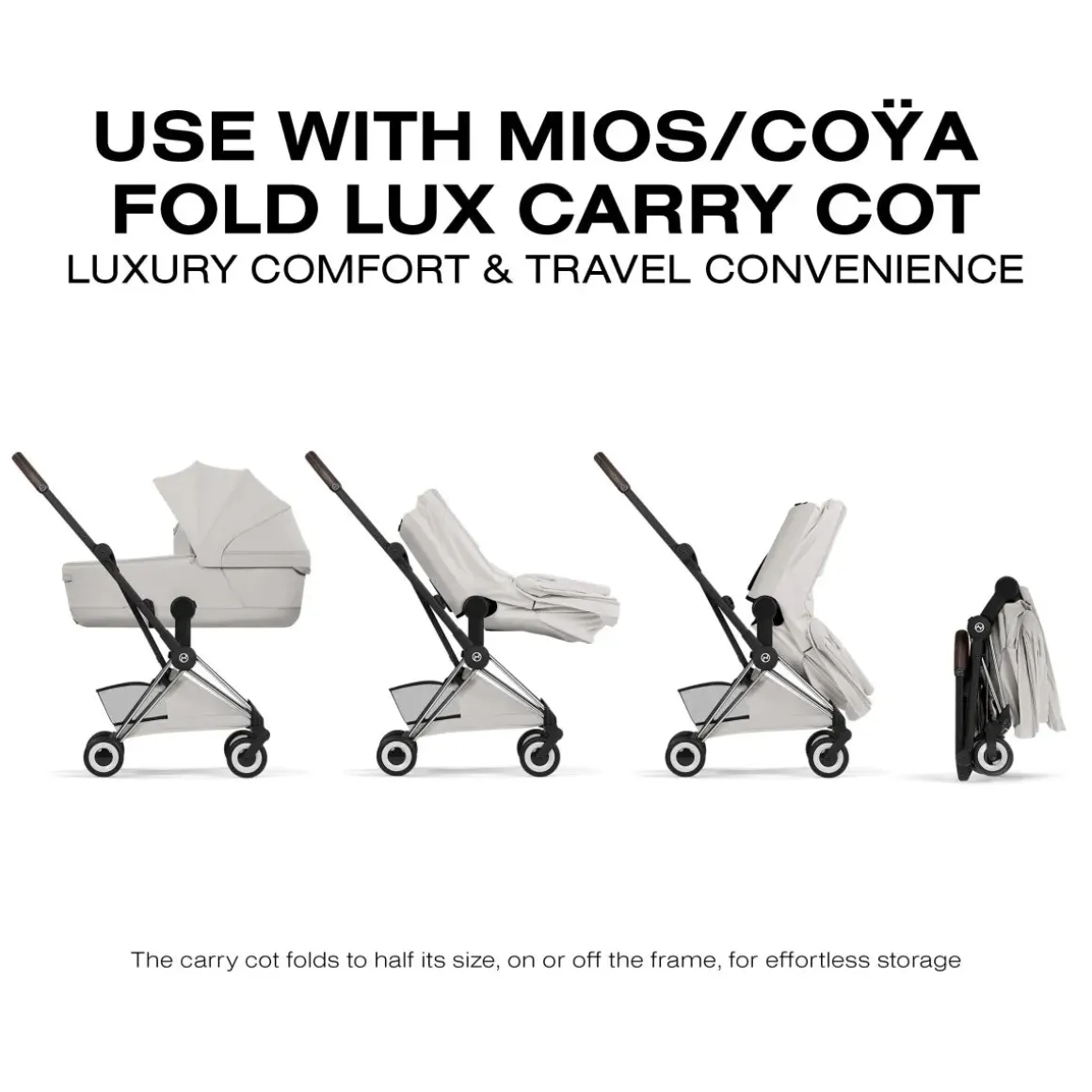 Cybex Coya Stroller (2026) - Style Collection - Chrome Frame / City Grey Lux Seat