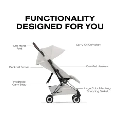 Cybex Coya Stroller (2026) - Style Collection - Chrome Frame / City Grey Lux Seat