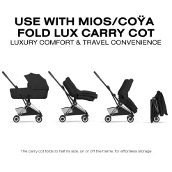 Cybex Coya Stroller (2026) - Style Collection - Chrome Frame / Sepia Black Lux Seat