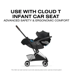 Cybex Coya Stroller (2026) - Style Collection - Chrome Frame / Sepia Black Lux Seat