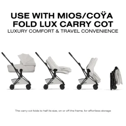 Cybex Coya Stroller (2026) - Style Collection - Matte Black Frame / City Grey Lux Seat