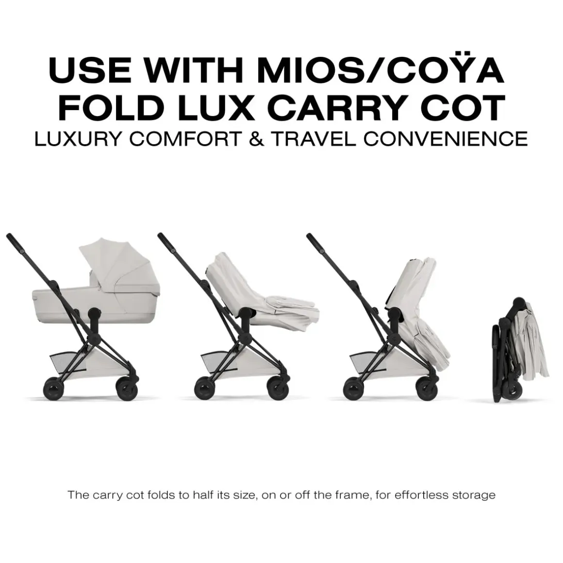 Cybex Coya Stroller (2026) - Style Collection - Matte Black Frame / City Grey Lux Seat