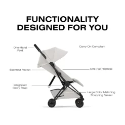 Cybex Coya Stroller (2026) - Style Collection - Matte Black Frame / City Grey Lux Seat