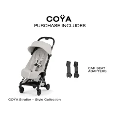 Cybex Coya Stroller (2026) - Style Collection - Matte Black Frame / City Grey Lux Seat