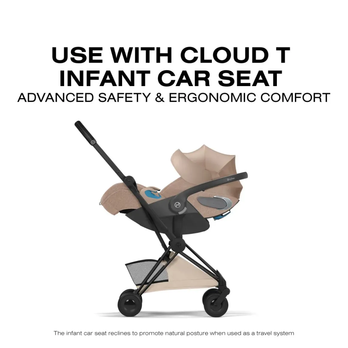 Cybex Coya Stroller (2026) - Style Collection - Matte Black Frame / Cozy Beige Lux Seat