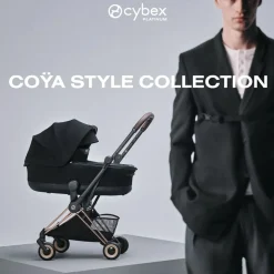 Cybex Coya Stroller (2026) - Style Collection - Matte Black Frame / Cozy Beige Lux Seat