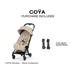Cybex Coya Stroller (2026) - Style Collection - Matte Black Frame / Cozy Beige Lux Seat