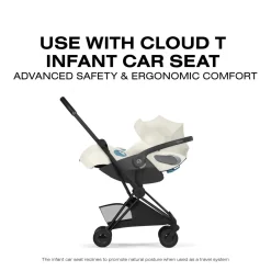 Cybex Coya Stroller (2026) - Style Collection - Matte Black Frame / Off White Lux Seat
