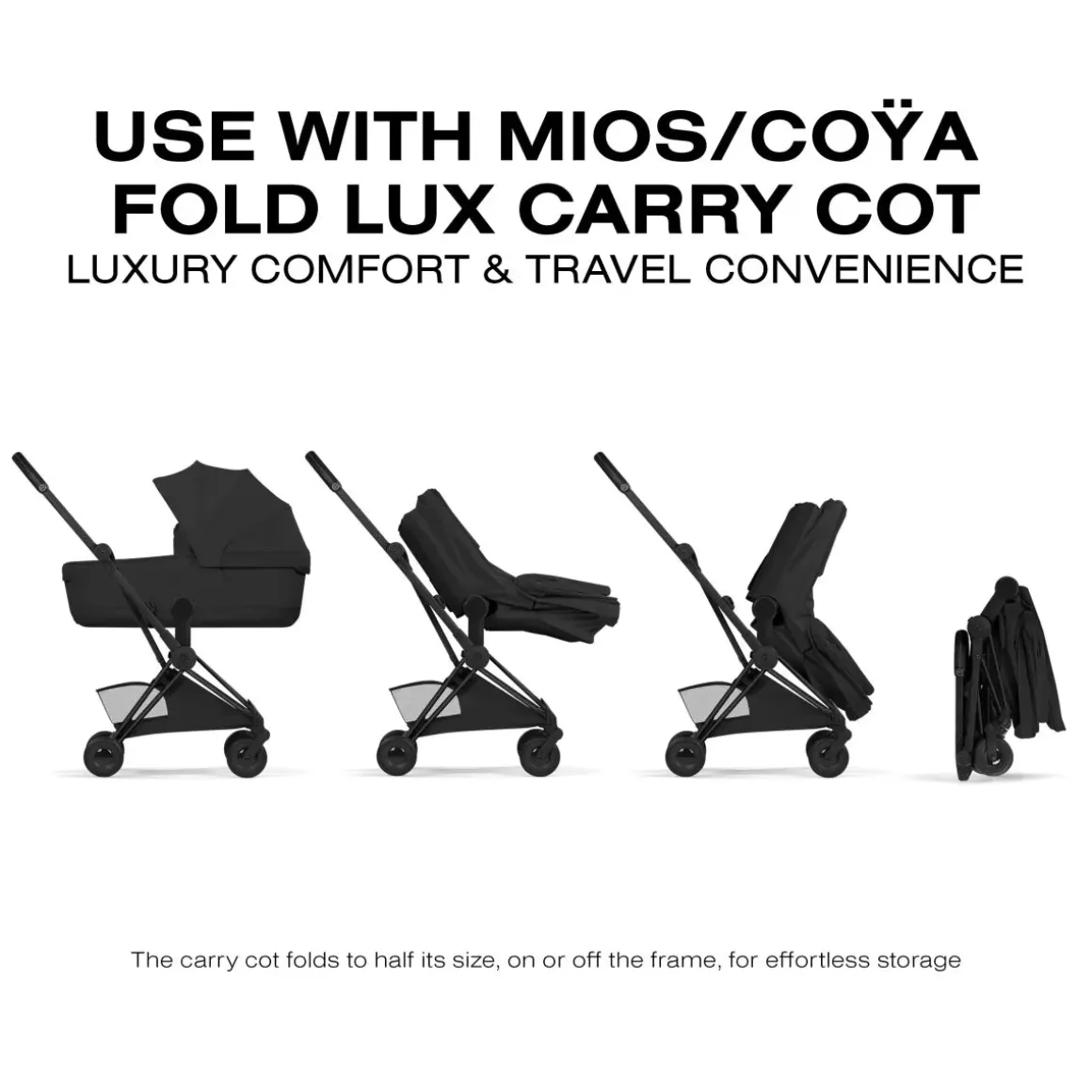 Cybex Coya Stroller (2026) - Style Collection - Matte Black Frame / Sepia Black Lux Seat